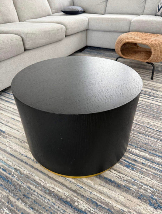 Modern Black Round Coffee Table