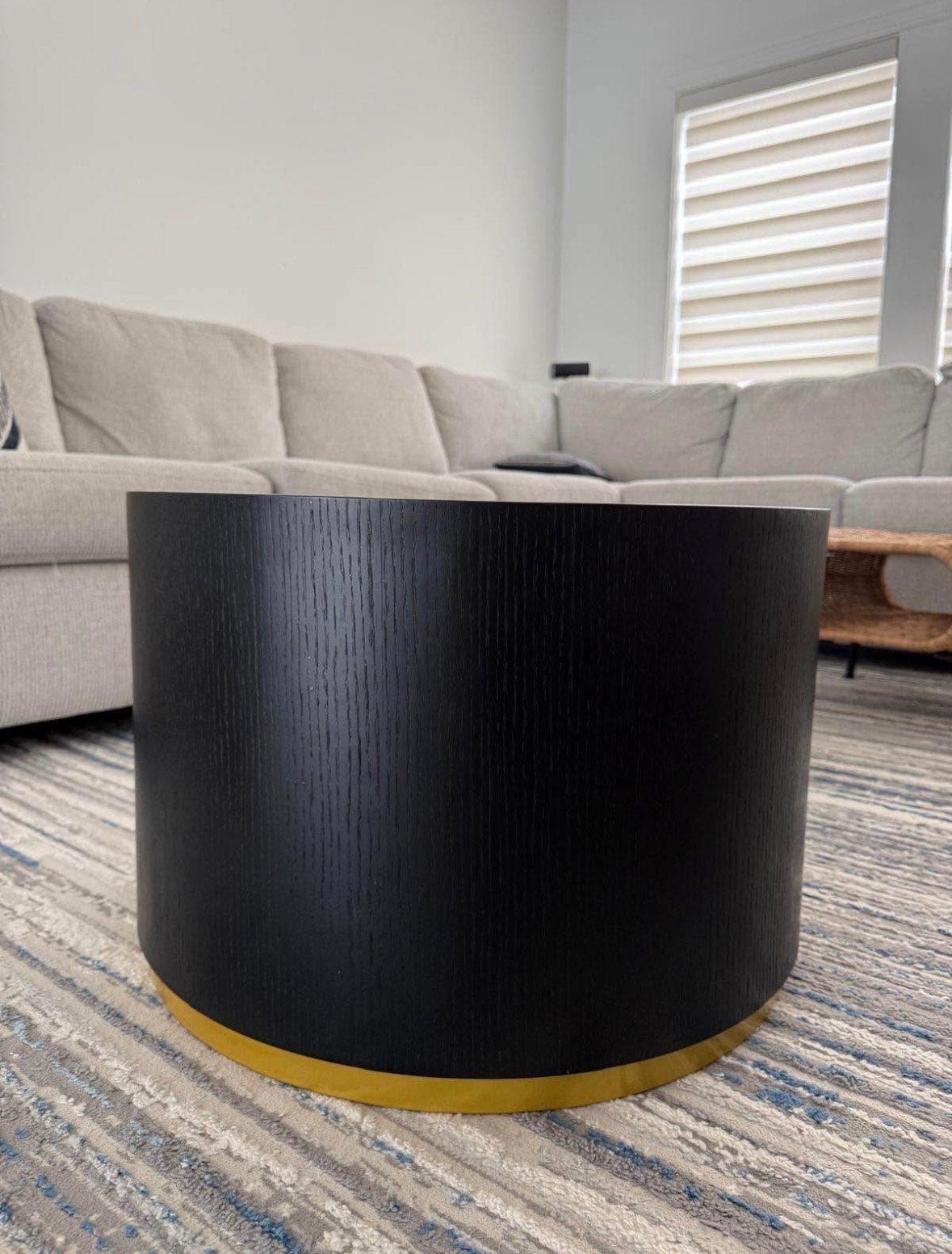 Modern Black Round Coffee Table