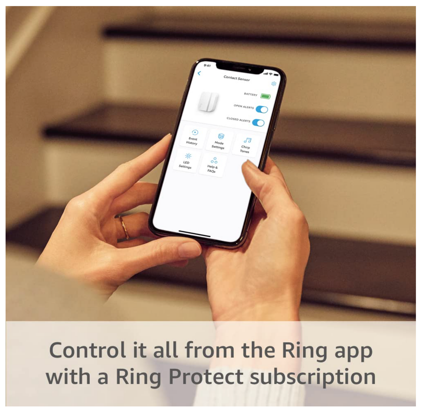 Ring Alarm Contact Sensor 2-Pack - 2nd Gen | Instant Window & Door Alerts | Approximately 3-Year Battery Life | Slim Design | Easy Installation | Base Station Required